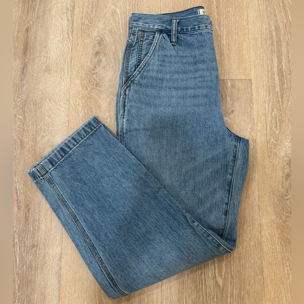 MADEWELL The Perfect Vintage Straight Carpenter Jeans Size 28 Dunview Blue Retro